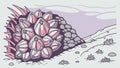 Abstract Barnacle Cluster with Textured Organic Forms, vector design Generative AI Royalty Free Stock Photo