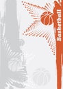 Abstract basketball banner