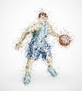 Abstract basketball player