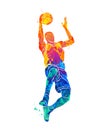 Basketball player, ball Royalty Free Stock Photo