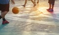 Abstract basketball players in the park, pastel and blur concept Royalty Free Stock Photo