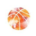 Basketball orange halftone Royalty Free Stock Photo