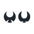 Abstract bat wings icons