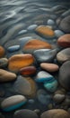 abstract beach colored stones on the beach, abstract beach stones background Royalty Free Stock Photo