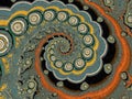 Abstract Beaded Helix Background Fractal Art