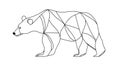 Geometric Bear Outline - Modern Abstract Animal Design Royalty Free Stock Photo