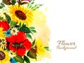Abstract beautful hand drwan flower background Royalty Free Stock Photo