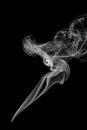 Abstract beautiful art. White smoke from the incense isolated on Royalty Free Stock Photo
