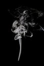 Abstract beautiful art. White smoke from the incense isolated on Royalty Free Stock Photo