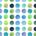 Abstract beautiful artistic tender wonderful transparent bright blue green herbal navy indigo, turquoise, ultramarine circles hori Royalty Free Stock Photo