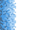 Abstract beautiful blue hexagonal tile mosaic pattern background