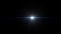 Abstract beautiful blue optical lens flare animation