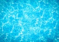 Abstract beautiful blue water in swimming pool. Shining sun reflection, motion of ripple wave. Background of water surface. Royalty Free Stock Photo