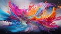 abstract, beautiful canvas artwork, stunning amazing detail, colorful, splash color, generated by AI Royalty Free Stock Photo