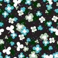 Abstract Beautiful Clover Leaves Garden Vector Seamless Pattern