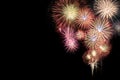 Abstract beautiful colorful fireworks display for celebration Royalty Free Stock Photo