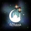 Abstract beautiful Eid Mubarak religious background Royalty Free Stock Photo