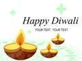 Abstract beautiful Happy Diwali background. Stock. burning candle