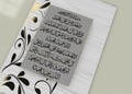 Abstract beautiful Islamic wallpaper darood Sharif Arabic 3D rendering card text Royalty Free Stock Photo