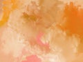 Abstract Beautiful Light Orange Colored Clouds Watercolor Background