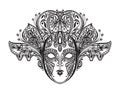 Abstract beautiful mask of lace. Vector illustration