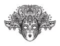 Abstract beautiful mask of lace. Vector illustration Royalty Free Stock Photo