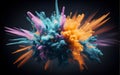 abstract beautiful powder color exploding isolated