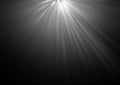 Abstract beautiful rays of light on black background. Royalty Free Stock Photo