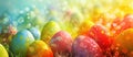 Abstract beautiful spring colours easter eggs background Royalty Free Stock Photo