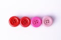Abstract beautiful top view mix colors red to pink tone big buttons Royalty Free Stock Photo