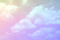 abstract beauty soft pink sweet pastel with fluffy clouds on sky. multi color rainbow image. fantasy growing love light