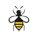 Abstract bee logo bumble bee vector symbol design Royalty Free Stock Photo