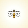 Retro Bee Logo Royalty Free Stock Photo