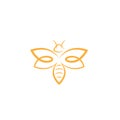 Abstract Bee Logo design vector template. Outline icon, Creative bee logo concept, vector logo illustration. Royalty Free Stock Photo