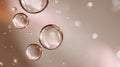 Abstract beige background with floating bubbles creating a soft and dreamy atmosphere Royalty Free Stock Photo