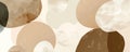 Abstract beige and brown circles design