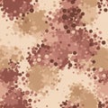 Abstract Beige and Brown Polka Dot Pattern - Trendy Contemporary Design. Royalty Free Stock Photo