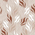 Abstract beige wavy modern simple print Royalty Free Stock Photo