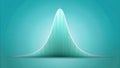 Abstract bell curve representation of data distribution showing statistical probability and normal distribution. Generative AI Royalty Free Stock Photo