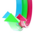 Abstract bend arrow copyspace background