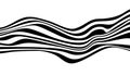 Abstract bend, wave lines pattern