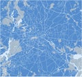 Abstract Berlin street map blue Royalty Free Stock Photo