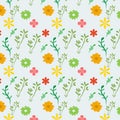 abstract beuatiful flower of colorful floral semaless pattern modern design