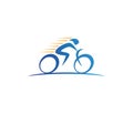 Abstract bicycle icon or vector logo design Royalty Free Stock Photo