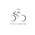 Abstract bicyclist cycle racing vector design