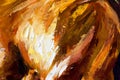 Abstract Big closeup macro oil painting on canvas. Modern Impressionism.Impasto artwork.