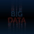 Abstract big data background with binary code. Royalty Free Stock Photo