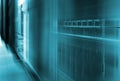 Abstract big data center highspeed server storage with motion blur Royalty Free Stock Photo