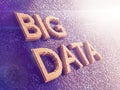 Abstract Big Data concept image. Yellow letters Royalty Free Stock Photo