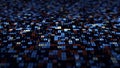 Abstract big data, digital code, futuristic informational technological computer generated display, seamless loop Royalty Free Stock Photo